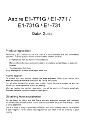 Acer Aspire E1-771 Quick Guide