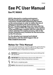 Asus Eee PC 900AX User Manual