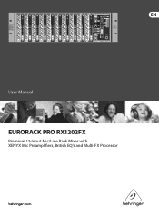 Behringer EURORACK PRO RX1202FX Manual