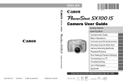 Canon SX100 PowerShot SX 100 IS Camera User Guide