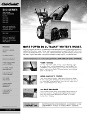 Cub Cadet 526 SWE Two-Stage Snow Thrower 500 Series Snow Throwers Brochure