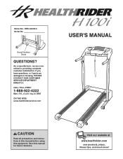HealthRider H100i Treadmill English Manual