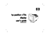 HP D5259A HP Pavilion V70s Monitor - (English) User Guide