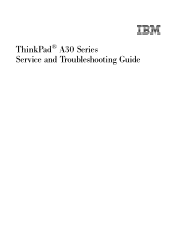 Lenovo ThinkPad A30 English - A30 Series Service and Troubleshooting Guide