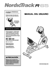 NordicTrack R 65 Bike Spanish Manual
