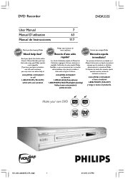 Philips DVDR3355 User manual