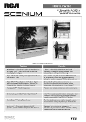 RCA HD61LPW165 Spec Sheet