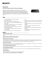Sony BDP-BX620 Marketing Specifications