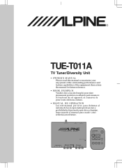 Alpine N852A Owners Manual