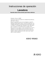Asko W6863 User manual W6863 Use & Care Guide ES (Spanish UCG 2+1 Warranty)