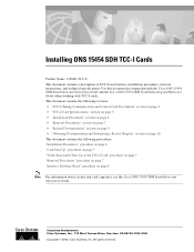 Cisco 15454-TCC User Guide