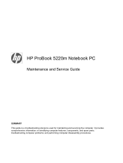 HP ProBook 5220m HP ProBook 5220m Notebook PC - Maintenance and Service Guide