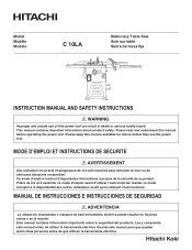 Hitachi C10LA Instruction Manual