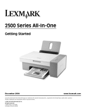 Lexmark X2550 Getting Started