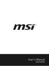 MSI WS66 Mobile Workstation User Manual