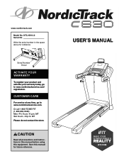 NordicTrack C630 Treadmill English Manual
