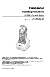 Panasonic KX-TD7696 Dect 6.0 Portable Station