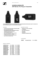 Sennheiser SKP 500 G4 Product Specification SKP 500 G4