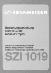 Sennheiser SZI 1019 Instructions for Use