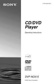 Sony DVP-NC615S Operating Instructions