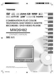 Toshiba MW26H82 Owners Manual