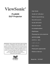 ViewSonic Pro8400 PRO8400 User Guide (English)