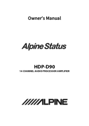 Alpine HDP-D90 HDP-D90 Owners Manual
