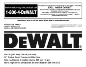 Dewalt DW716 Instruction Manual