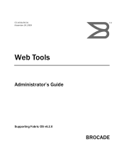 HP A7533A Brocade Web Tools Administrator's Guide v6.2.0 (53-1001194-01, April 2009)