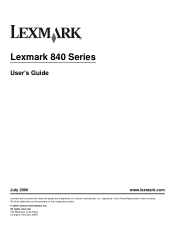 Lexmark Z845 User's Guide for Windows