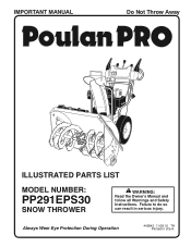 Poulan PP291EPS30 Parts List
