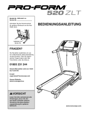 ProForm 520 Zlt Treadmill German Manual