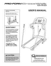 ProForm Crosswalk 545 Treadmill English Manual
