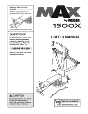 Weider Crossbar By 1500x Canadian English Manual