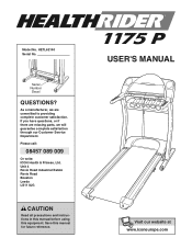 HealthRider 1175 P Treadmill Uk Manual