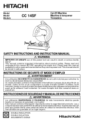 Hitachi CC14SF Instruction Manual
