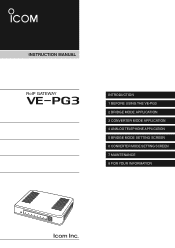 Icom VE-PG3 Instruction Manual