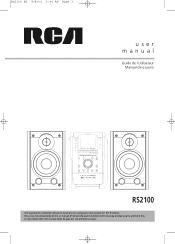 RCA RS2100 RS2100 Product Manual-English/French/Spanish