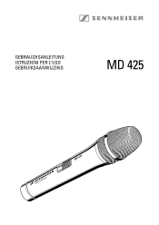 Sennheiser MD 425 Instructions for Use