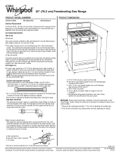 Whirlpool WFG510S0A Dimension Guide