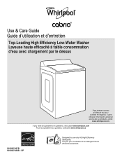 Whirlpool WTW8500DW Use & Care Guide