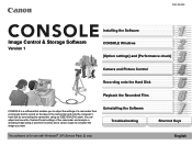 Canon XL-H1 Console Software Operations Manual