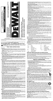 Dewalt DC530B Instruction Manual