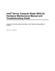 Intel SBXL52 Hardware Maintenance Manual