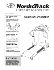 NordicTrack Reflex 4500 Pro Treadmill Canadian French Manual