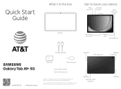 Samsung Galaxy Tab A9 5G ATT Quick Start Guide