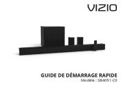 Vizio SB4051-C0 Quickstart Guide (French)