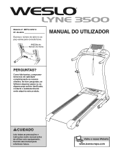 Weslo Lyne 3500 Treadmill Portuguese Manual