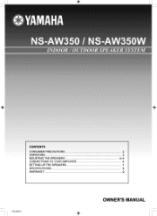 Yamaha NSAW350B Owners Manual