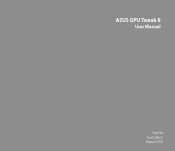 Asus TUF GAMING X3 GeForce GTX 1660 SUPER ZAKU II GPUTweak Users Manual